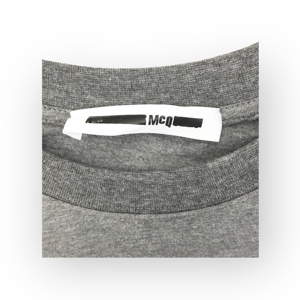 new McQ • Alexander McQueen ★ Swallow Graphic Tee T Shirt ★ Heather Grey ★ Large - Picture 10 of 17